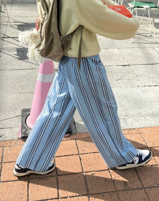 추천! 마린 스트라이프 와이드 pants (2color)